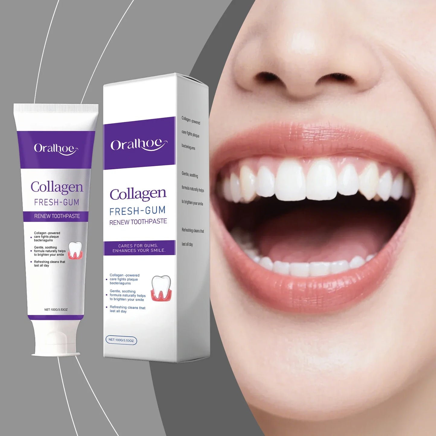 Oralhoe Purple Toothpaste – Whitening & Enamel Care 100g