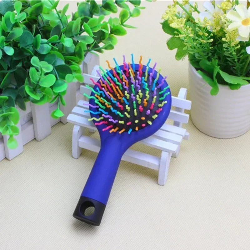 Children Pocket Travel Hairdressing Kids Detangling 4 Colors Rainbow Massage Comb Hairstyling Brush Wholesale Free Shipping Peaceful Pleasures Health and Wellness