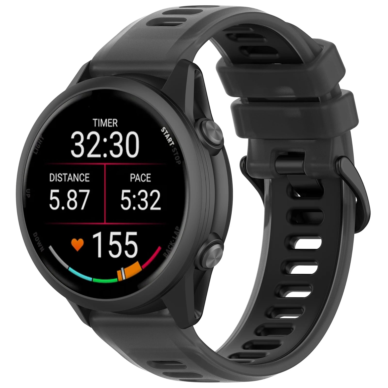 Two-Tone Silicone Strap for Garmin – 20mm & 22mm Quick Release Peaceful Pleasures Health and Wellness
