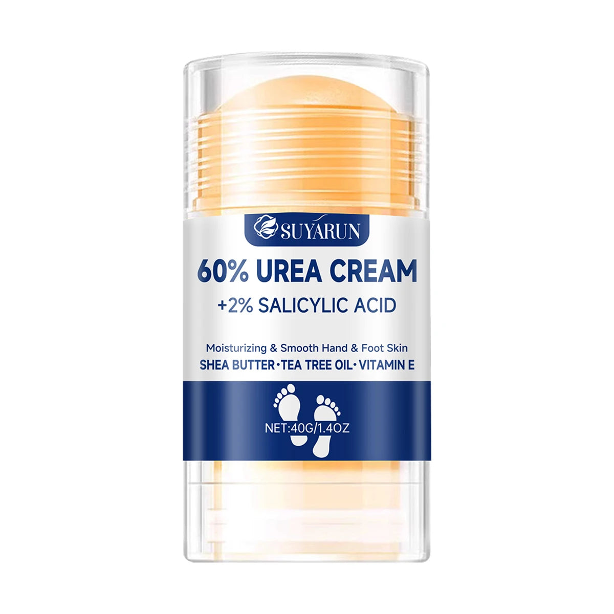 SUYARUN 60% Urea Foot Cream Stick - Moisturizing & Exfoliating, Cracked Heel Repair, Deep Hydration for Dry Feet, Long protect. Peaceful Pleasures Health and Wellness 40g