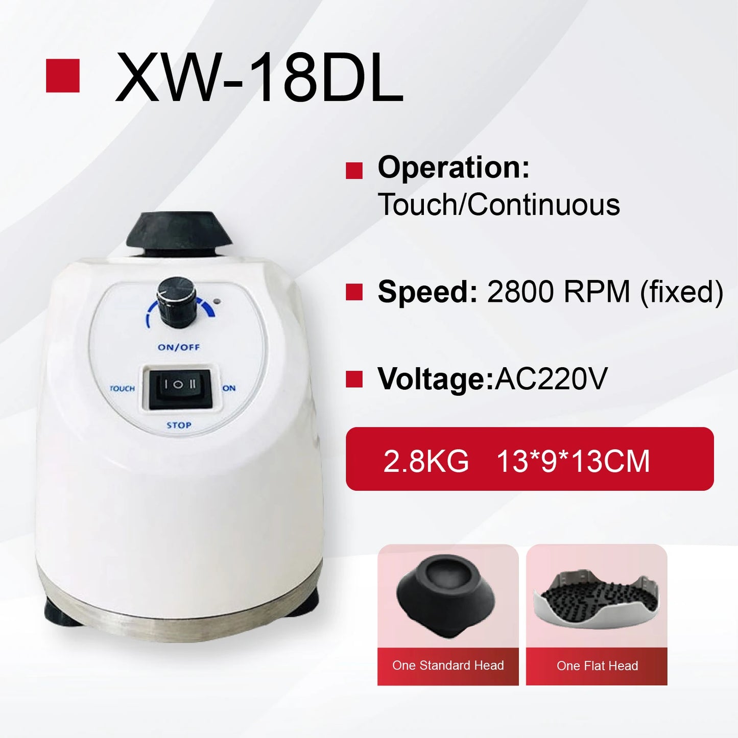 Mini Vortex Mixer XW-18D Variable Speed Vortex Oscillator for Laboratory Use for Powder Mixing and Test Tube Medicine Blending Peaceful Pleasures Health and Wellness XW-18DL 1