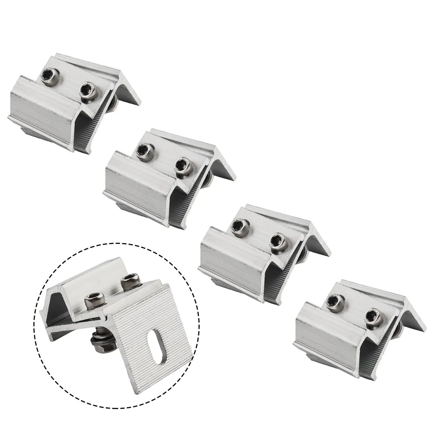 Aluminum Alloy Solar Panel Roof Mounting Clamps – 4pcs