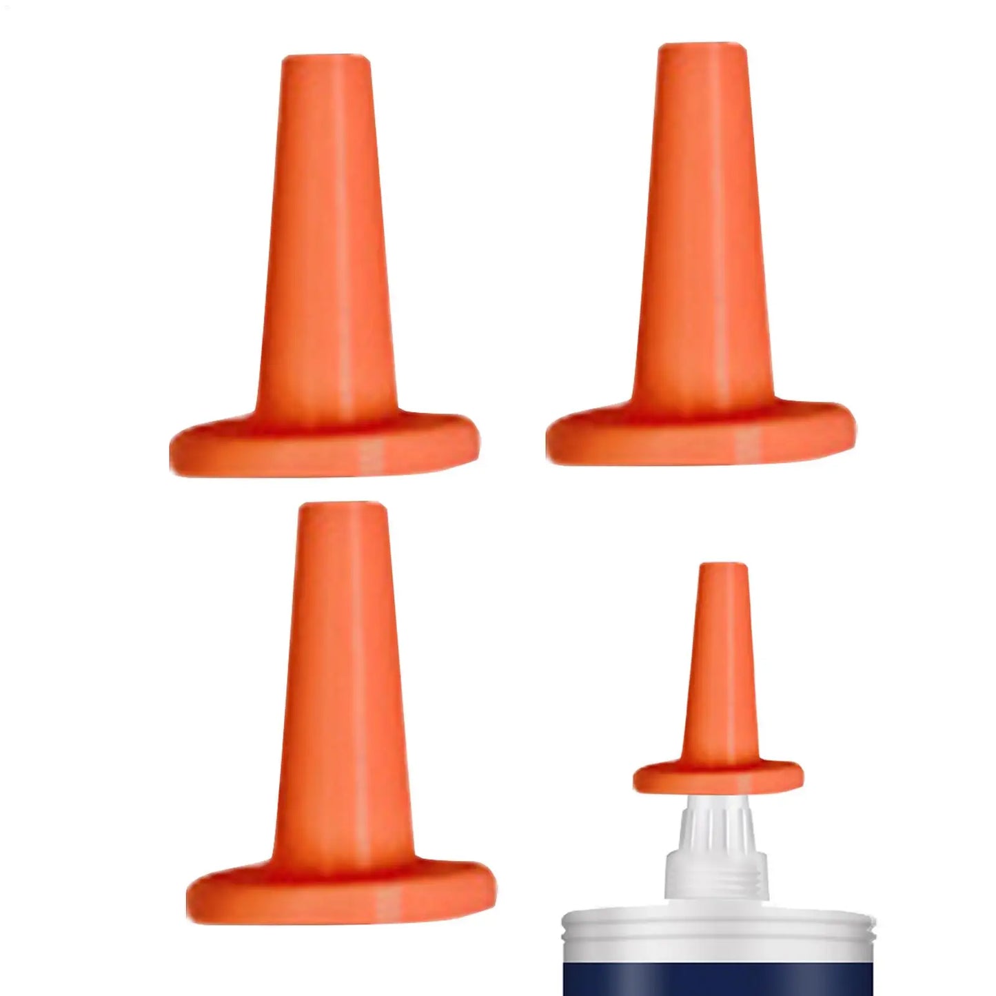 3-Pack Reusable Caulk Nozzle Caps – Airtight Drip-Free Seal