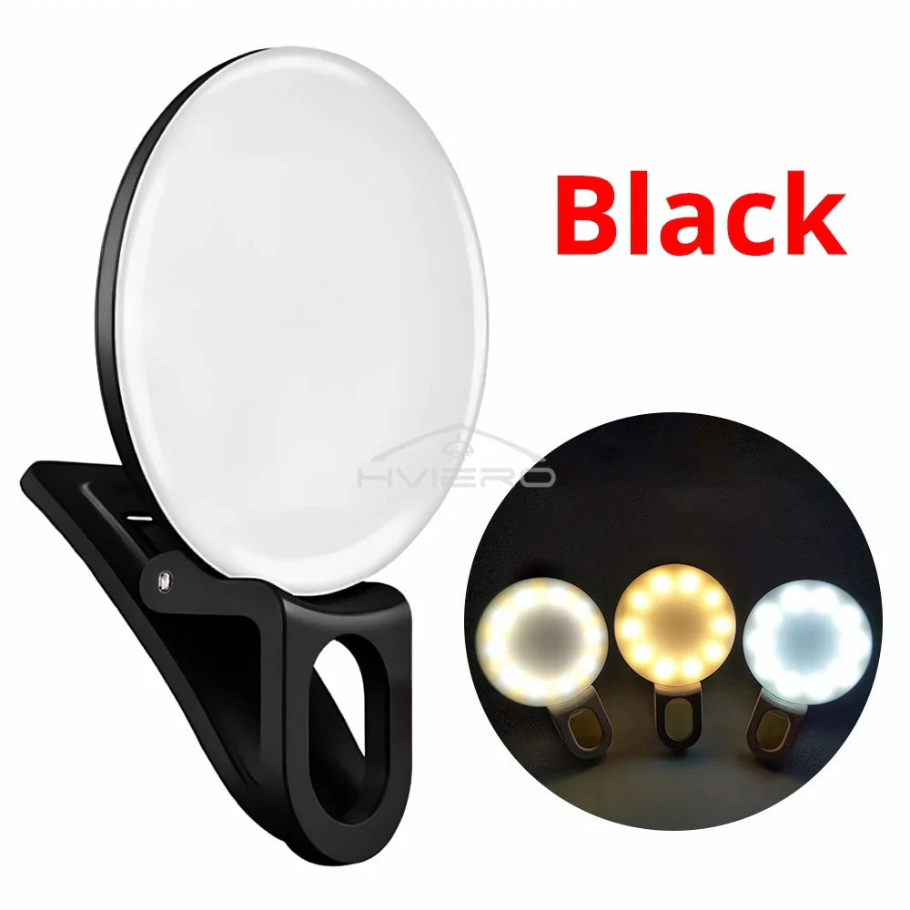 Mini LED Clip-On Phone Fill Light | Selfie & Streaming