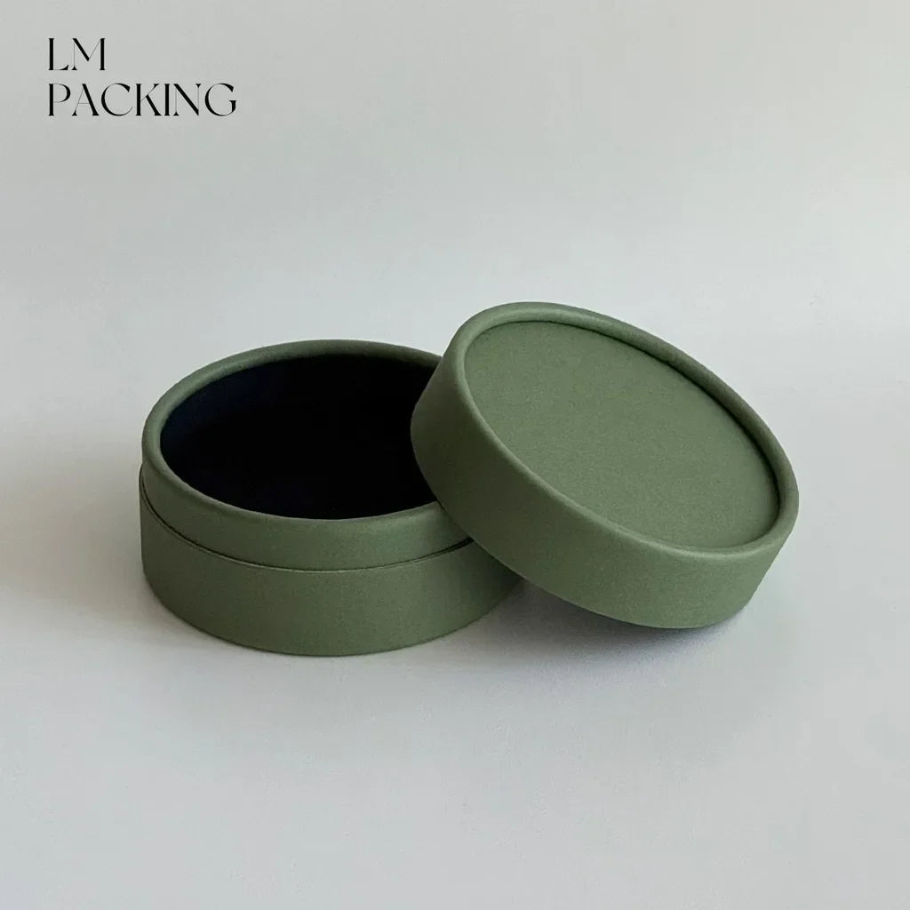 Round Minimalist Jewelry Box | Elegant Paper Gift Box