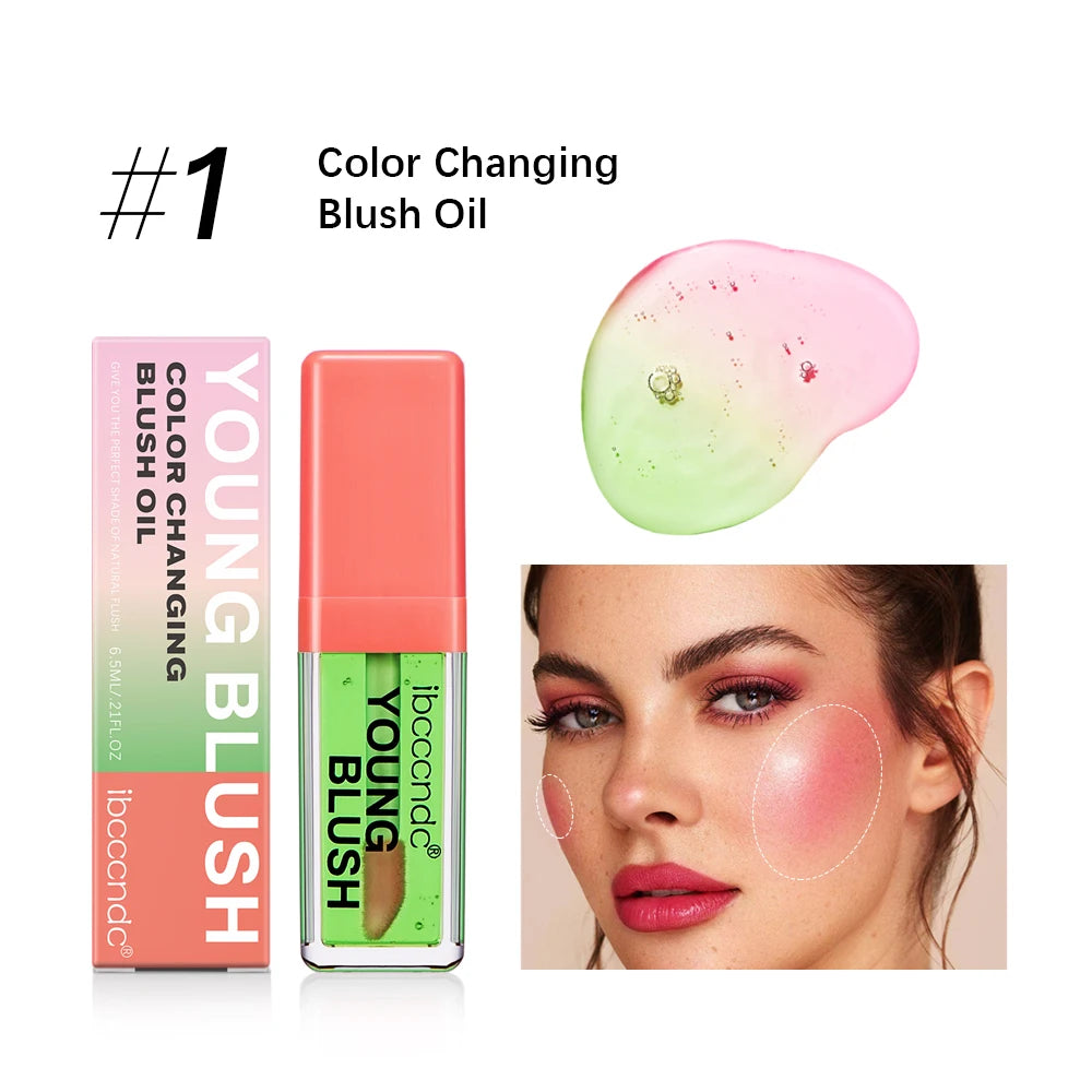 Color Change Blush Oil Pink Blusher Moisturizing Makeup Oil For Face Cheeks Natural Ph Color Changing Liquid Blush 6.5ml Peaceful Pleasures Health and Wellness color change