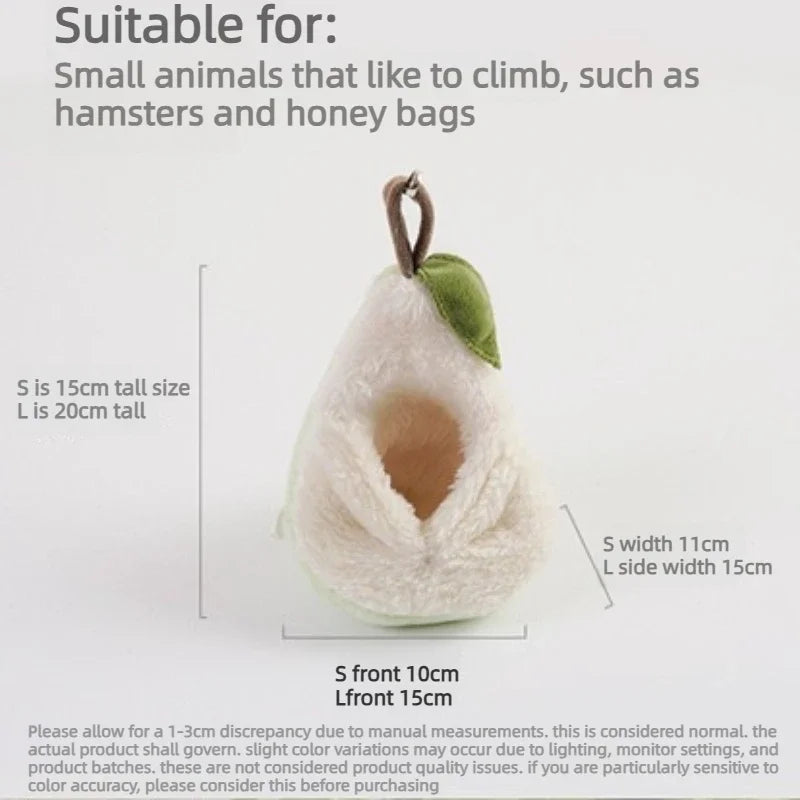 Plush Hamster Hammock Nest – Warm Bed for Small Pets & Parrots
