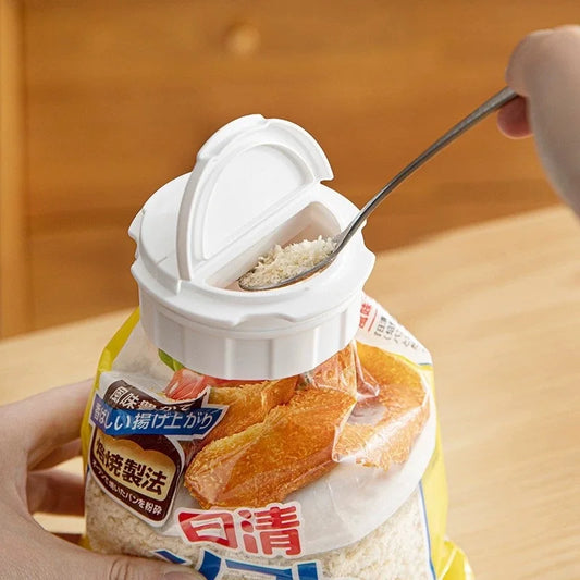 Double-opening Lid Discharge Nozzle Kitchen Snack Preservation Bag Plastic Sealing Clip Seasoning Moisture-proof Sealing Clip Peaceful Pleasures Health and Wellness
