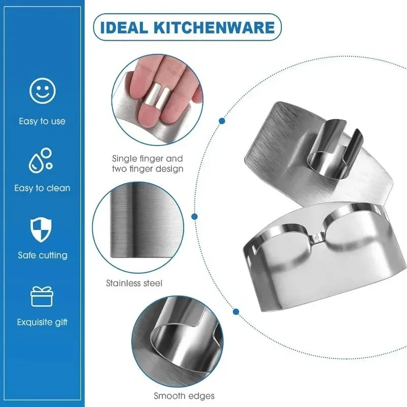 Stainless Steel Finger Guard – Kitchen Cutting Safety Protector