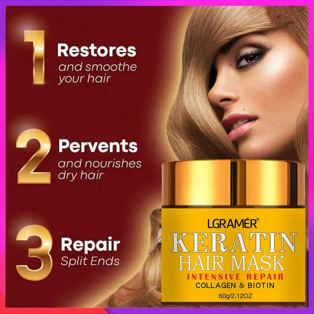 Biotin Collagen Keratin Hair Repair Mask & Treatment Peaceful Pleasures Health and Wellness