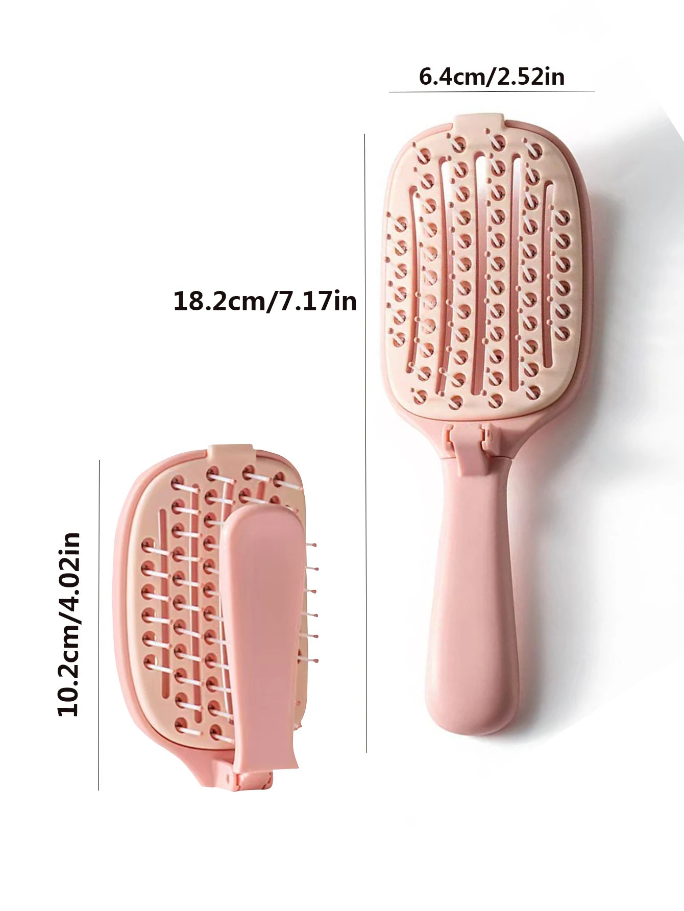 Fold Volumizing Hair Brush With Inbuilt Cleaning Styling Massage Acupoint Hair Spring Bone Air Cushion Comb For Beauty Health Peaceful Pleasures Health and Wellness