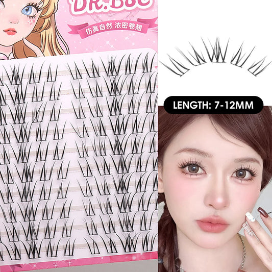 Korean Style Cluster False Lashes 7-12mm C Curl | Fluffy Lash Kit Cluster False Lashes Peaceful Pleasures Health and Wellness