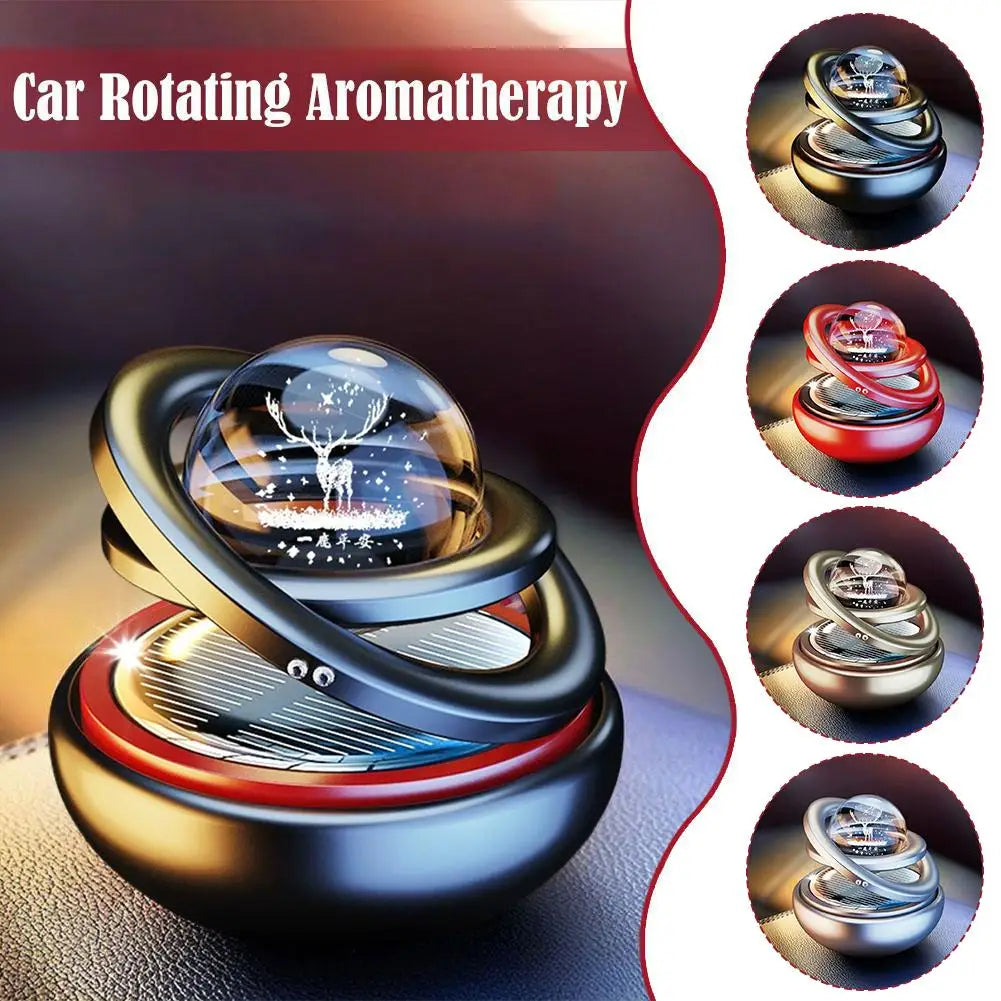 Central control suspended ornament Rotating Car Double Suspended Crystal Ball Aromatherapy Perfume Ornaments Creative Ornaments Peaceful Pleasures Health and Wellness