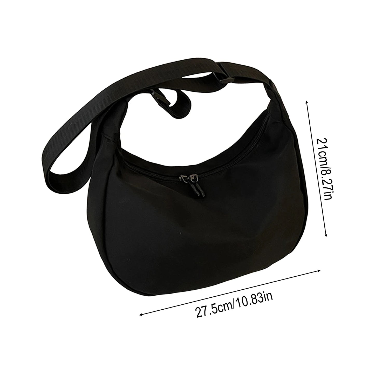 Women Oxford Cloth Crossbody Bag Large Capacity Adjustable Strap Simple Korean Style for Autumn Winter Fashion Peaceful Pleasures Health and Wellness