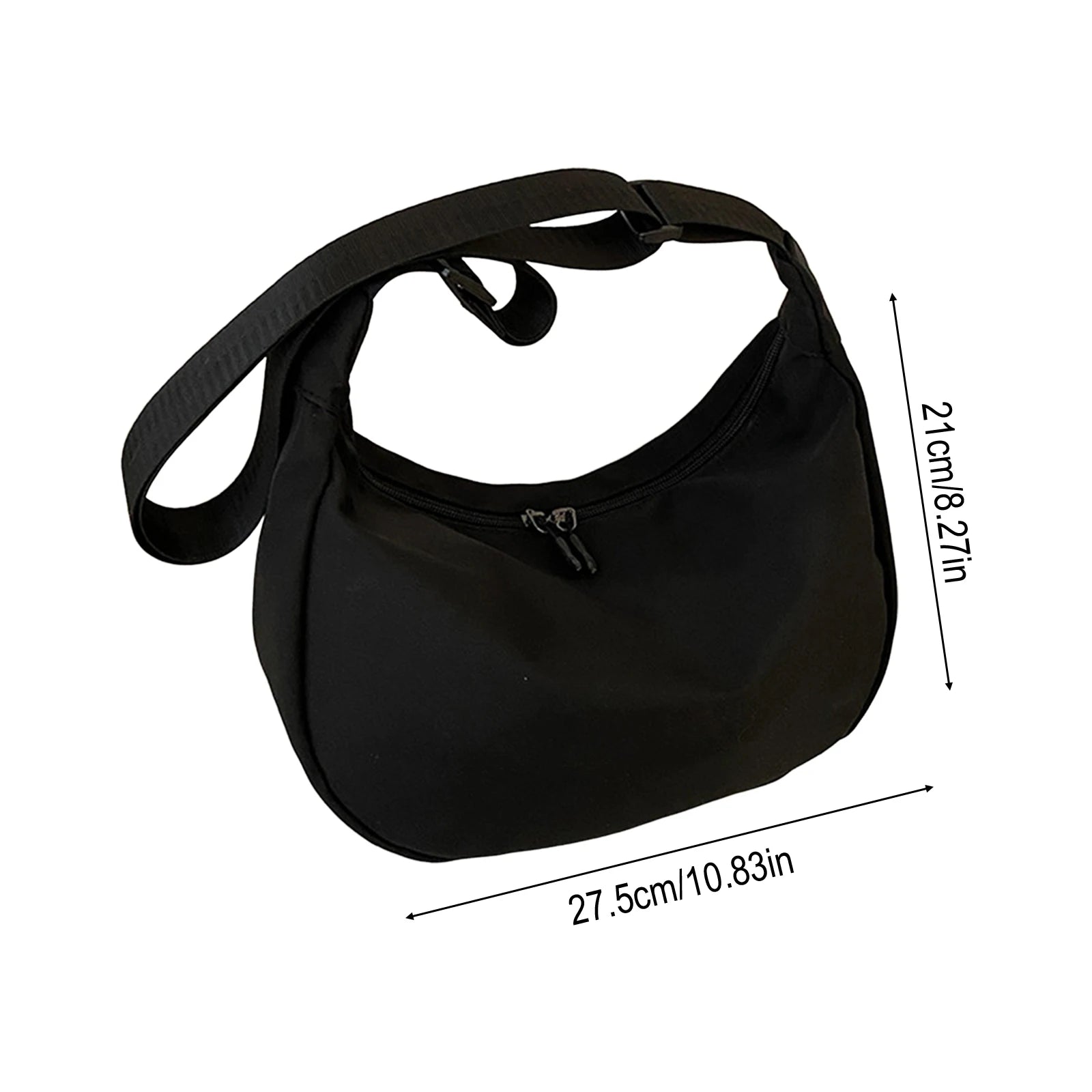 Women Oxford Cloth Crossbody Bag Large Capacity Adjustable Strap Simple Korean Style for Autumn Winter Fashion Peaceful Pleasures Health and Wellness