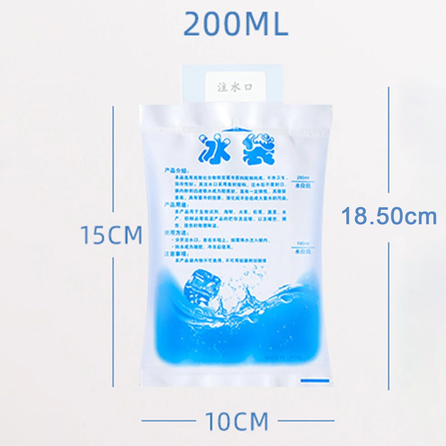 Thickened Cold Compress Ice Packs Food Keep Fresh Compact Ice Packs for Fruit and Vegetable Storage Peaceful Pleasures Health and Wellness 200ml Thickening