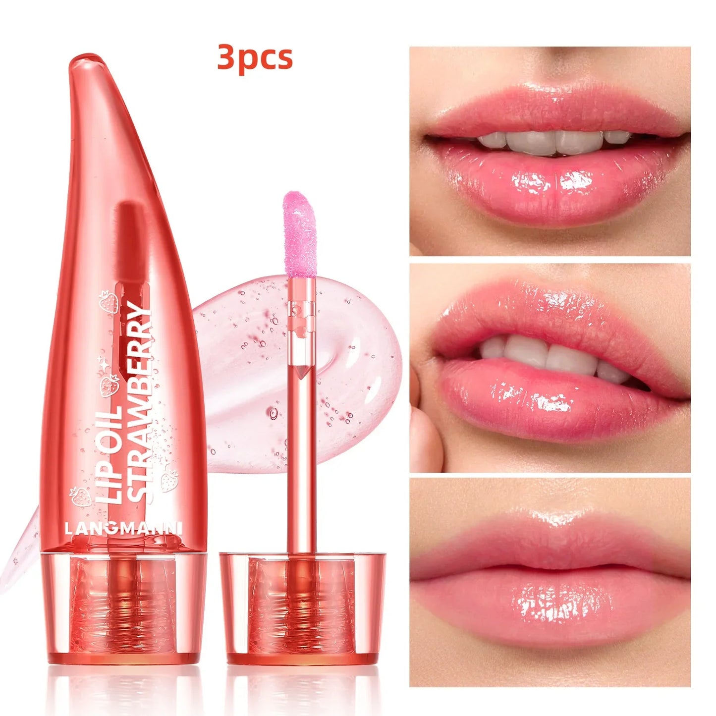 Aloe Vera Color-Changing Lip Gloss Oil – Strawberry Flavor
