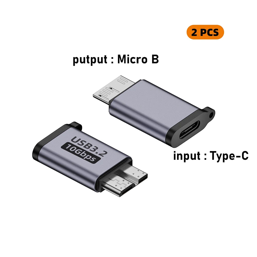 USB-C to Micro-B Adapter | USB 3.0 HDD Cable Connector