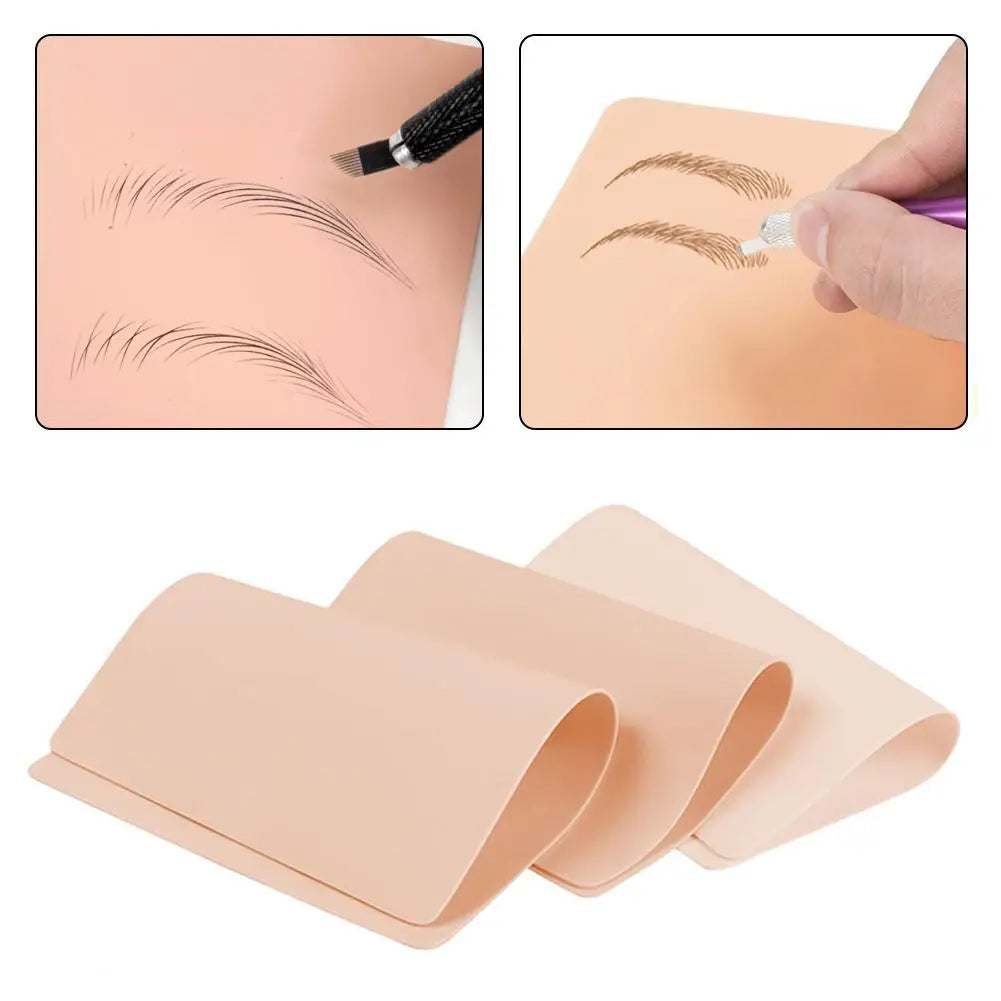 Double-Sided Silicone Tattoo Practice Skin – Blank Eyebrow Tattoo Fake Skin 1mm Peaceful Pleasures Health and Wellness