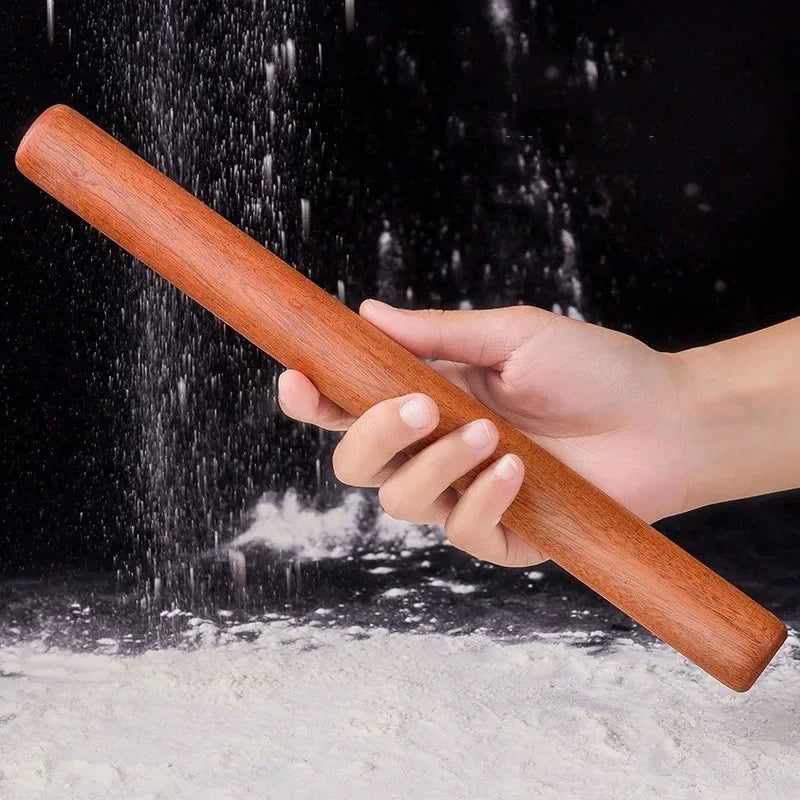 25/30/50/60cm Natural lacquerless rolling pin solid wood Baking Dumpling Pie Pastry Noodles Ebony Wood Rolling Pin Baking tools Peaceful Pleasures Health and Wellness