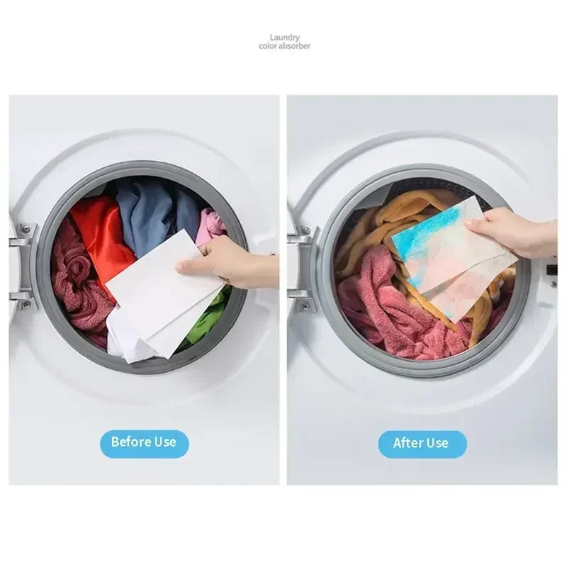 Anti-Color Bleed Laundry Sheets 50 Pcs – Dye Trapping Tablets