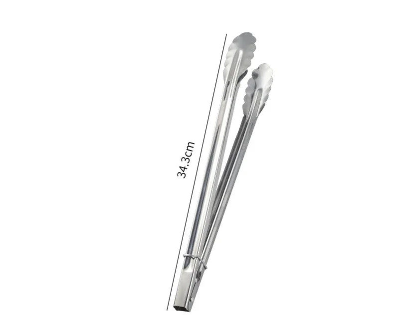 Long Handle Stainless Steel Tongs – BBQ, Salad & Kitchen