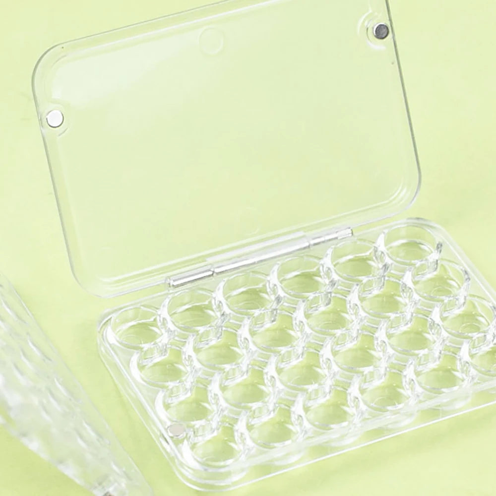 24 Grid Watercolor Pigment Packaging Box Portable Small Capacity