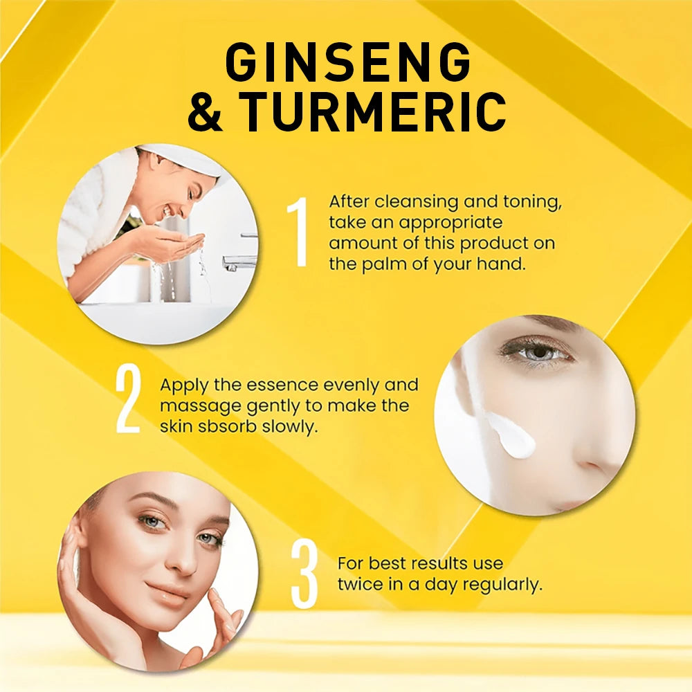 SUYARUN Ginseng Turmeric Face Cream - Anti-Aging Brightening Moisturizer, Natural Skincare for All Skin Types. Peaceful Pleasures Health and Wellness