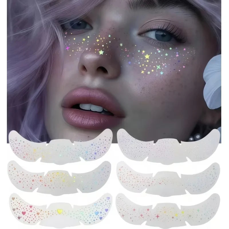 80pcs Invisible V Face Lifting Patches Facial Slimming Firming Stickers for Forehead, Neck & Chin Peaceful Pleasures Health and Wellness Silver