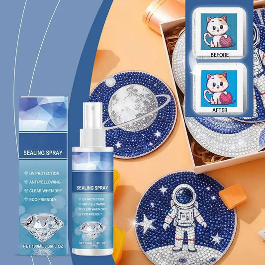 Diamond Painting & Stone Art Sealer Spray – 100ml UV Shield Peaceful Pleasures Health and Wellness