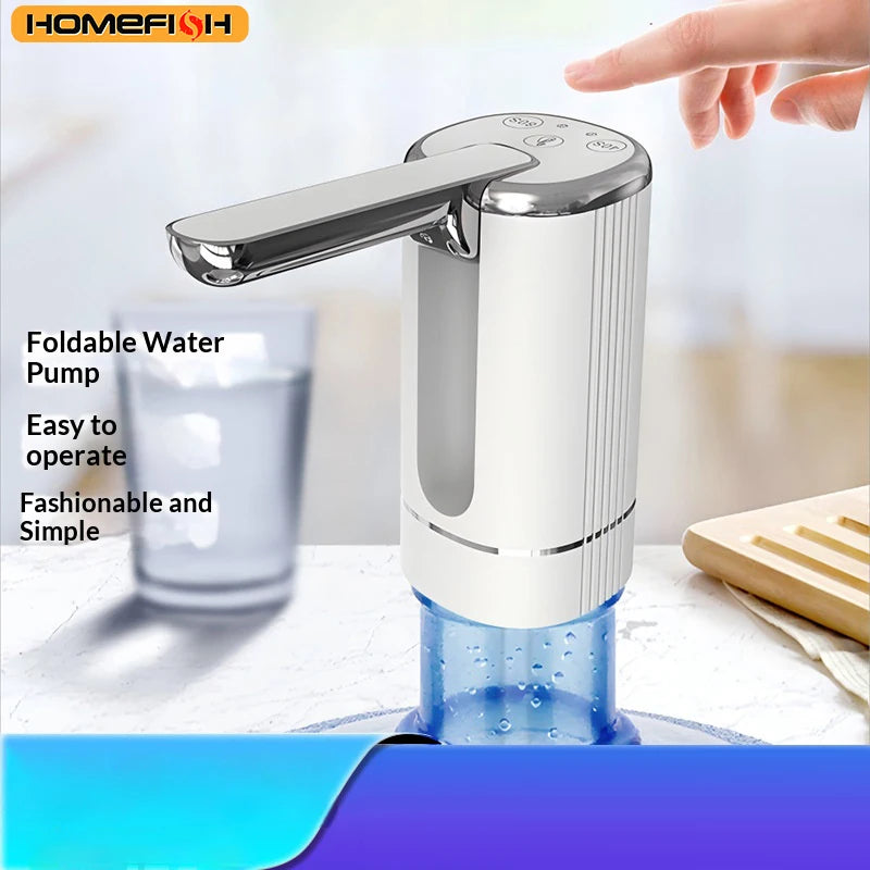 HOMEFISH Electric Household Folding Water Pump Bucket Automatic Water Dispenser Small Water Outlet for Home Use Peaceful Pleasures Health and Wellness