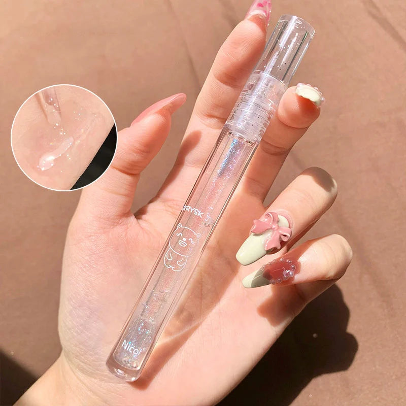 Diamond Clear Lip Gloss | Shiny Waterproof Jelly Lip Oil Balm