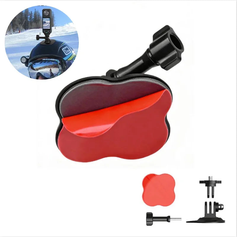 Flexible Motorcycle Helmet Mount Adapter, Adhesive Fixed Base for DJI OSMO Pocket 3 / GoPro, Sports Camera Accessories Peaceful Pleasures Health and Wellness