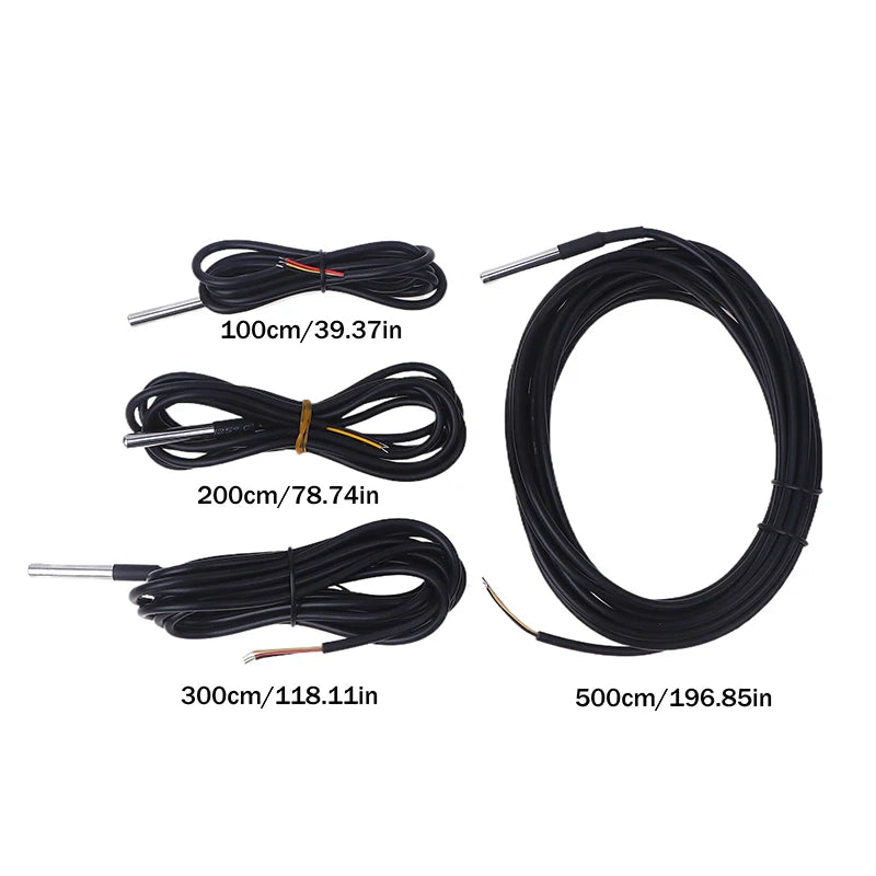 High Quality DS18B20 Waterproof Thread Temperature Probe Temperature Sensor 100cm-500cm Peaceful Pleasures Health and Wellness