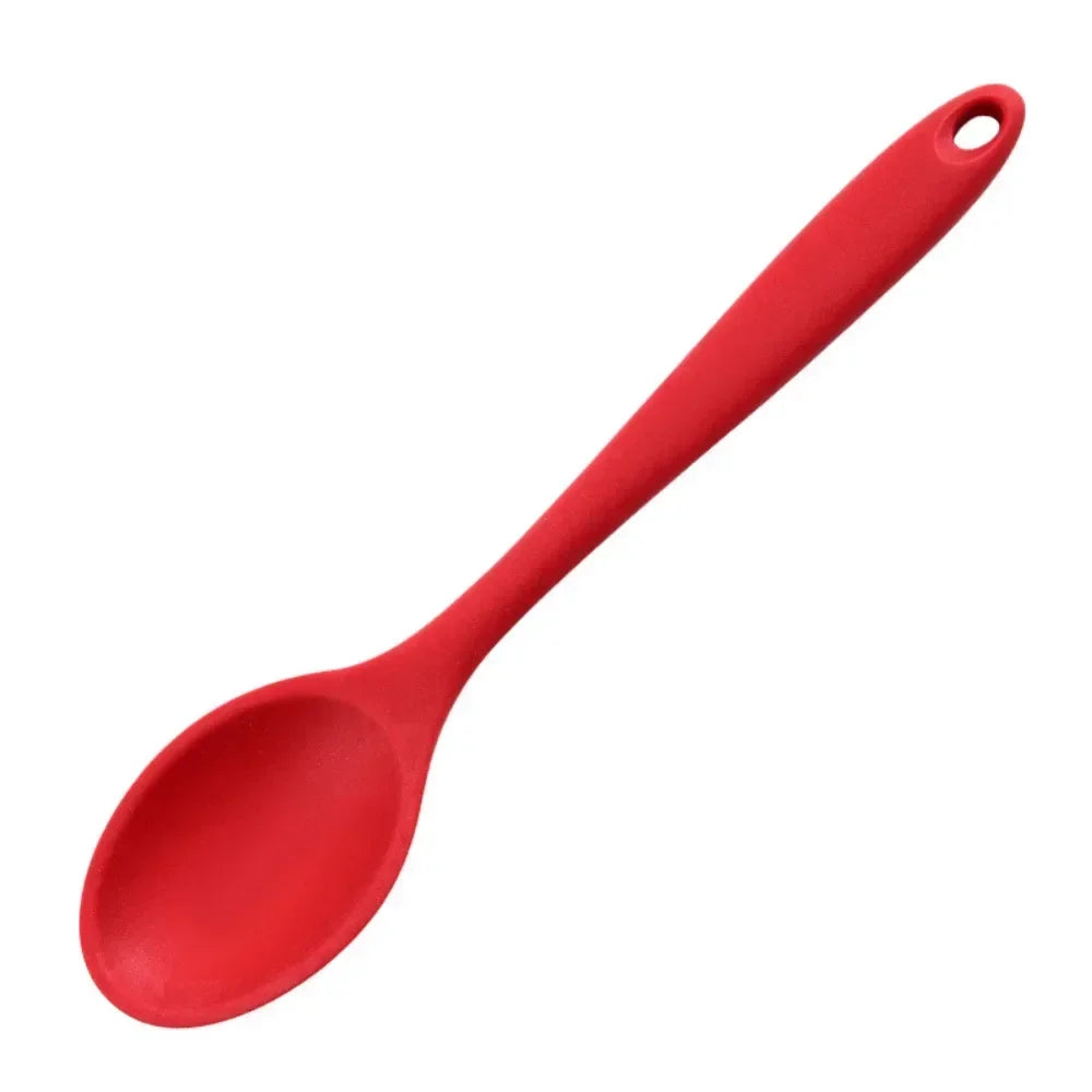 Food Grade Silicone Soup Spoon – Long Handle, Heat Resistant