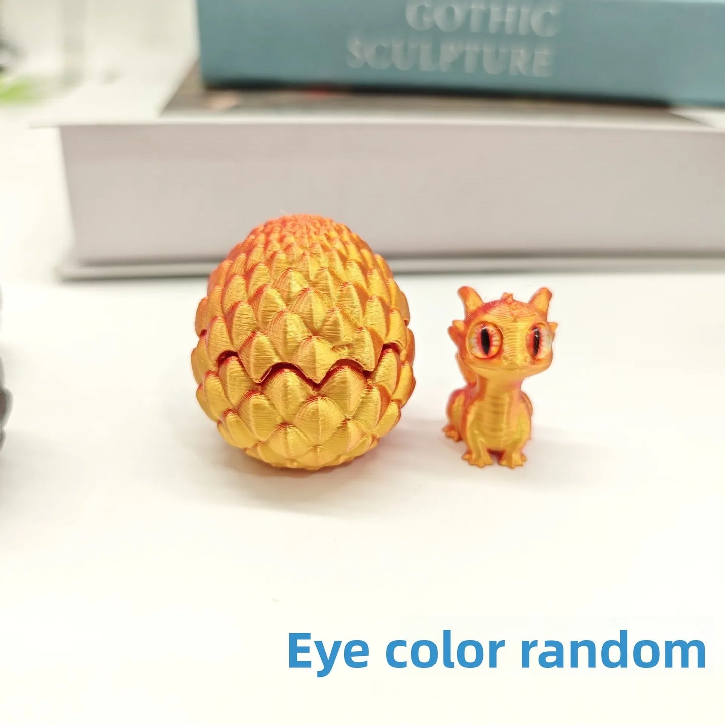 Dragon Egg 3D Printing Huevo De Dragón - Desk Decor Gag Gift Christmas & Birthday Novelty Office Toy & Home Decoration for Home Peaceful Pleasures Health and Wellness Laser red
