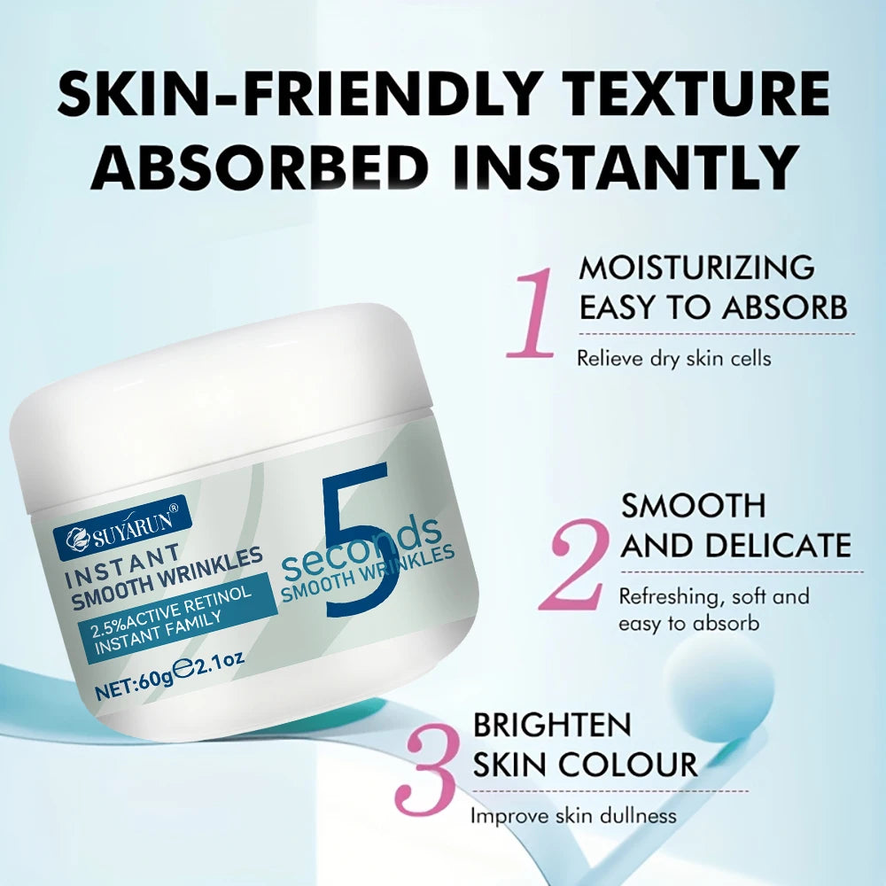 SUYARUN SUYARUN 5-Second Anti-Wrinkle Cream with Collagen & Hyaluronic Acid Anti-Aging Face Firming Moisturizer for All Type. Peaceful Pleasures Health and Wellness