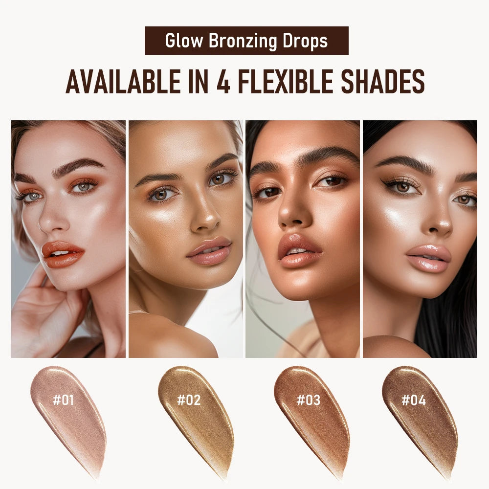 Bronzer Highlighter Drops Light Concealer Brightening Complexion Contouring Facial Mix Foundation Moisturizer Makeup Primer Peaceful Pleasures Health and Wellness