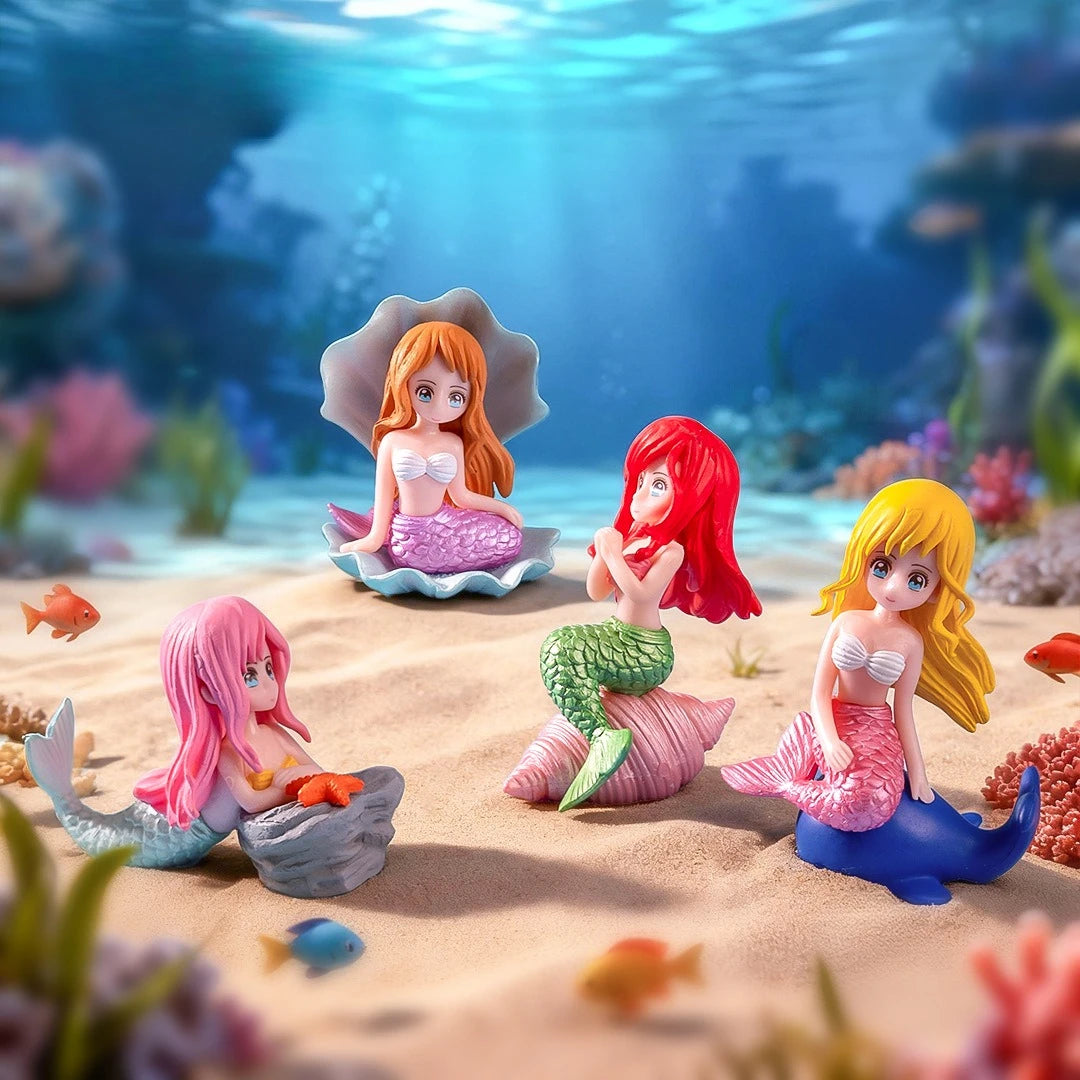 Kawaii Mermaid Figurine Aquarium Ornament | Fish Tank Decor