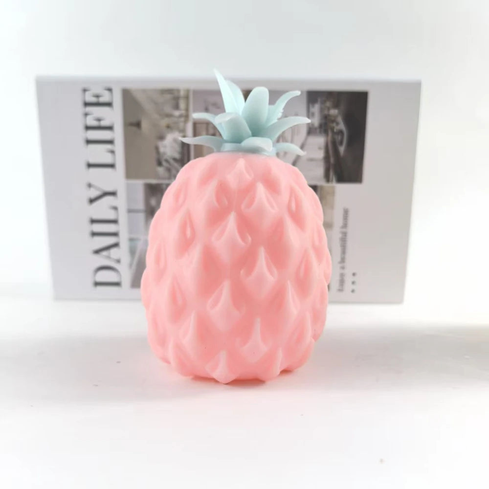 Pineapple Stress Relief Ball Soft Squeeze Toys Water Feeling Squishy Sensory Toys Water Beads Squeeze Fidget Toy Anti Anxiety Peaceful Pleasures Health and Wellness Pink