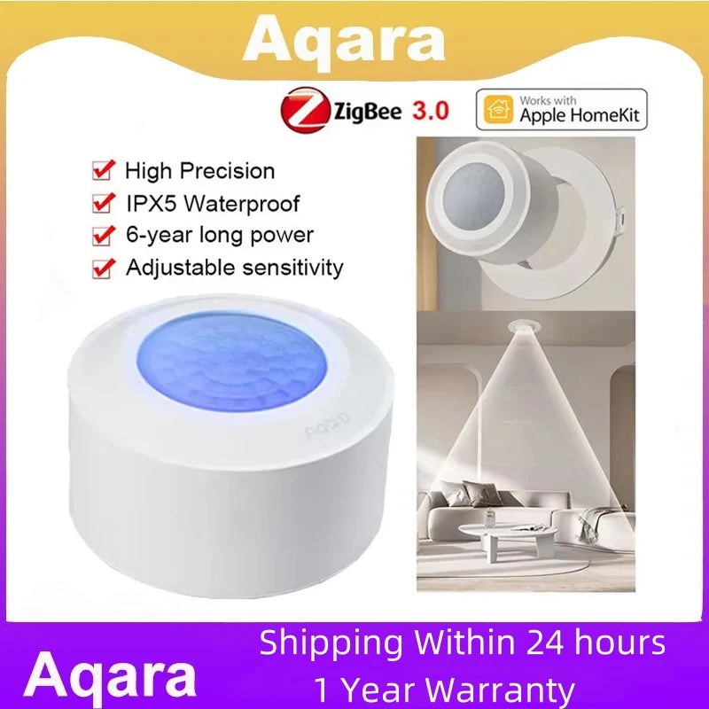 Aqara High Precision Human Body Sensor Motion Sensor Zigbee 3.0 Wireless Smart Movement Waterproof Smart Home For HomeKit Peaceful Pleasures Health and Wellness