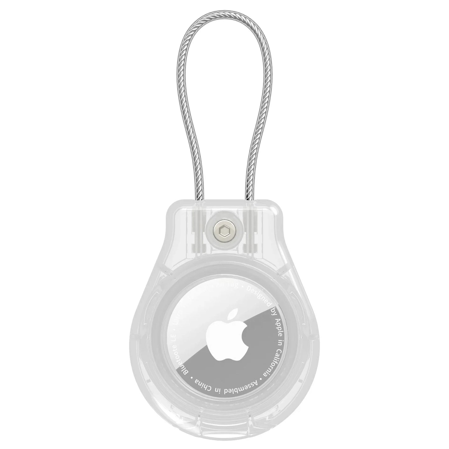 Waterproof Apple AirTag Case with Steel Cable Keychain Holder