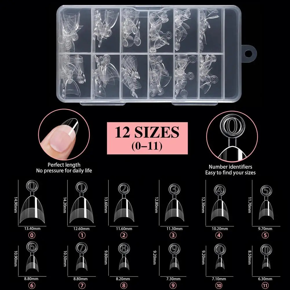 120pcs Almond Fake Nails Half Matte Pre-Buff Gel Tips 12 Sizes Press-On Nail Tips Peaceful Pleasures Health and Wellness A