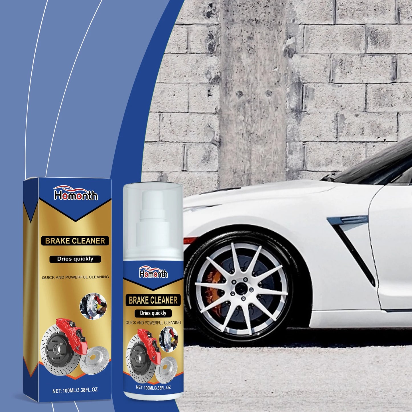 Car Brake & Rim Cleaner Spray – Removes Oil & Grease 100ml