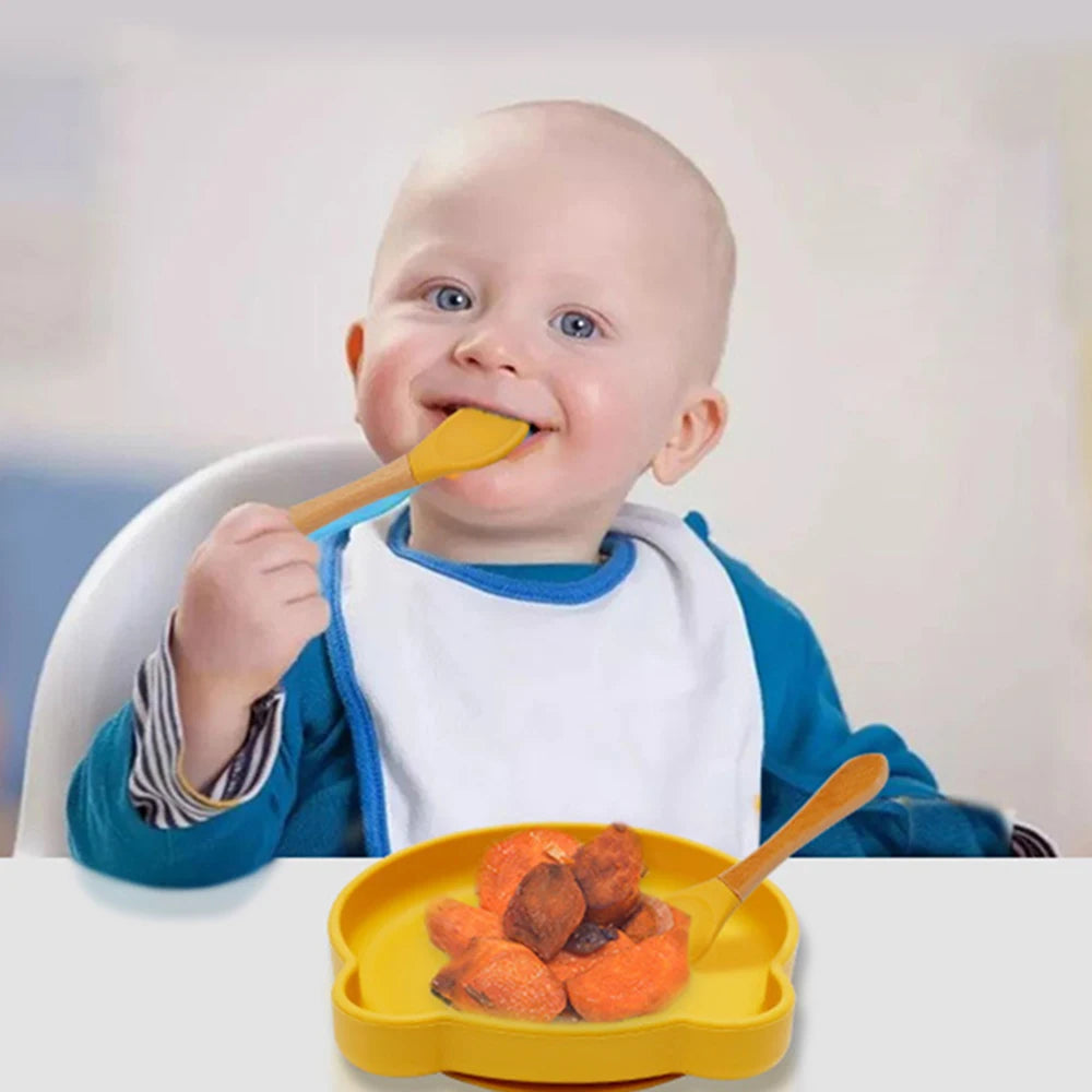 Food-Grade Silicone Baby Spoon & Fork Set | BPA-Free