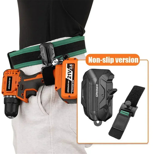Heavy Duty Belt Tool Holster Pouch | Drill & Power Tool Holder Belt Tool Holster Peaceful Pleasures Health and Wellness