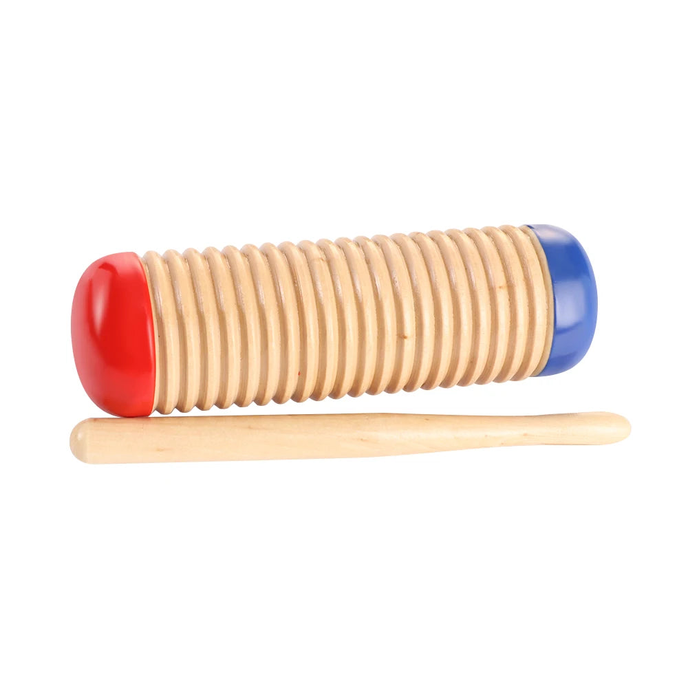 2023 Musical Instrument Rhythm Toy Wooden Guiro Music Baby Kid Child