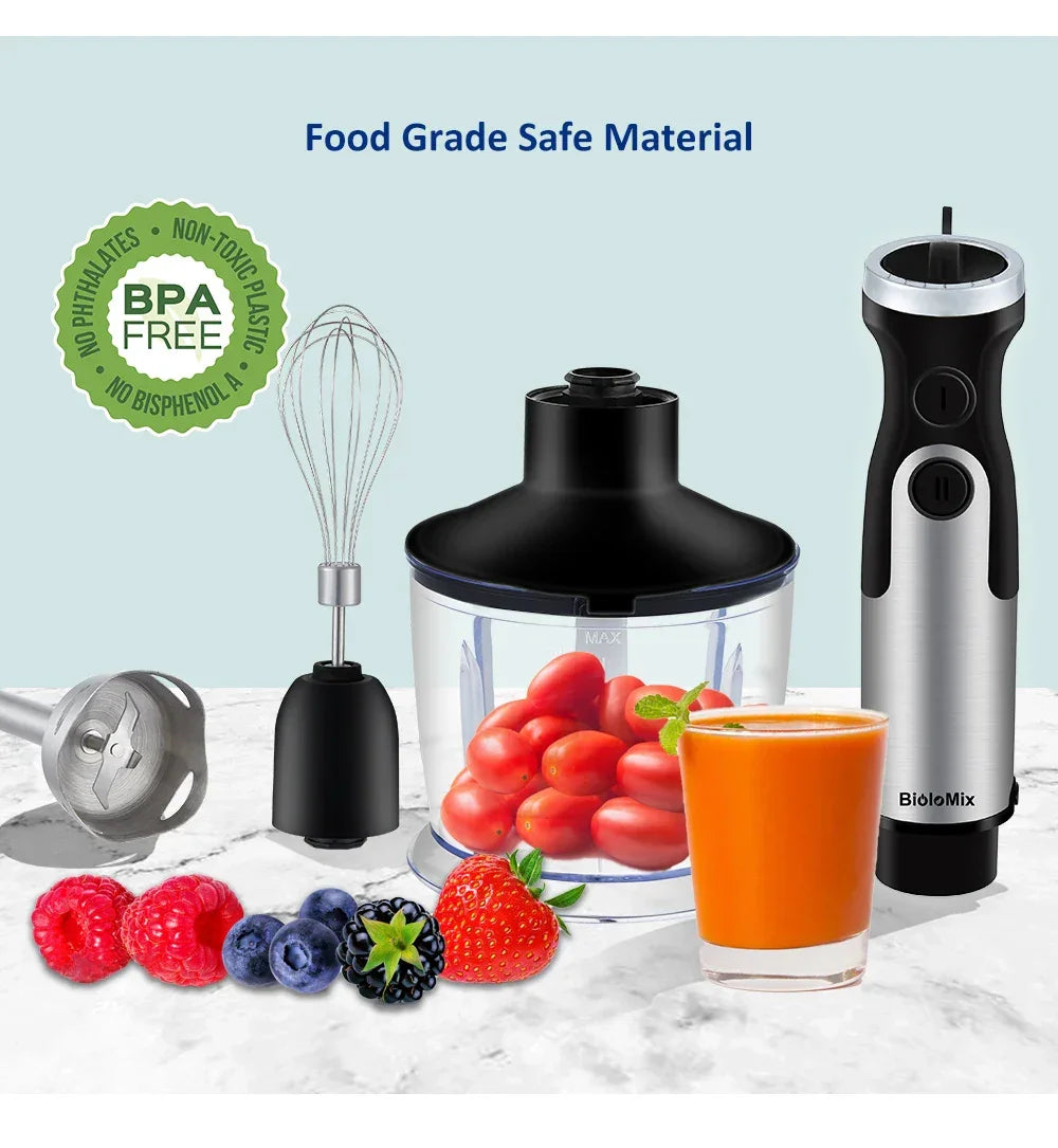 BioloMix HB-3302 1200W 5-in-1 Immersion Hand Blender | Mixer Peaceful Pleasures Health and Wellness