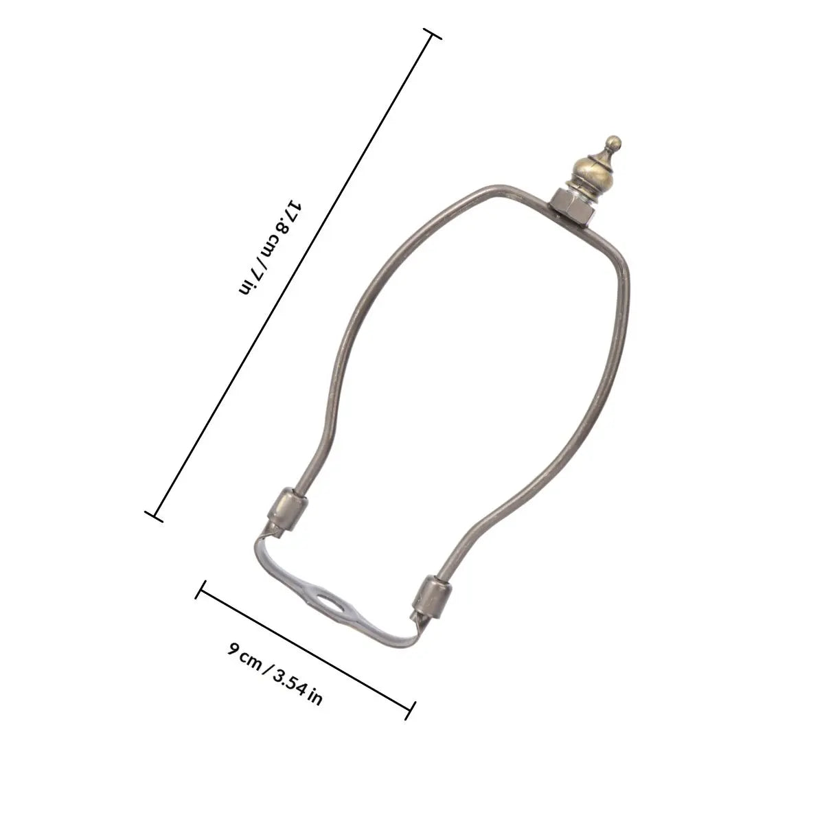 1Pcs Iron Horn Lamp Frame Lampshade Bracket 7 Inch Bronze Heavy Duty Stable Lamp Harp Holder for Home Office Decor Use Peaceful Pleasures Health and Wellness 20.3X9X2CM