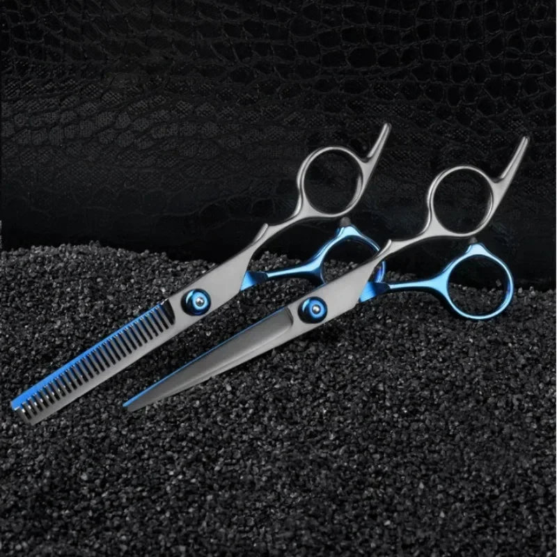 1/2PC Professional Hair Cutting Scissors Home Hair Cutting Barber Salon Thinning Shear Stainless Steel Hairdressing Black Golden Peaceful Pleasures Health and Wellness